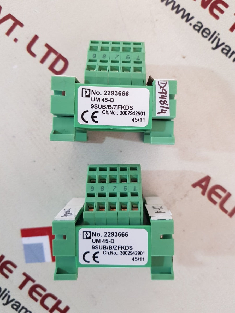 Phoenix contact um 45-d 9sub/b/zfkds interface module