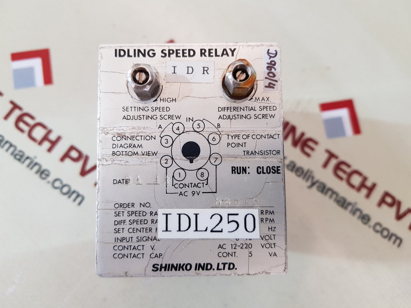 Shinko Idl250 Idling Speed Relay Ac 12-220 Volt