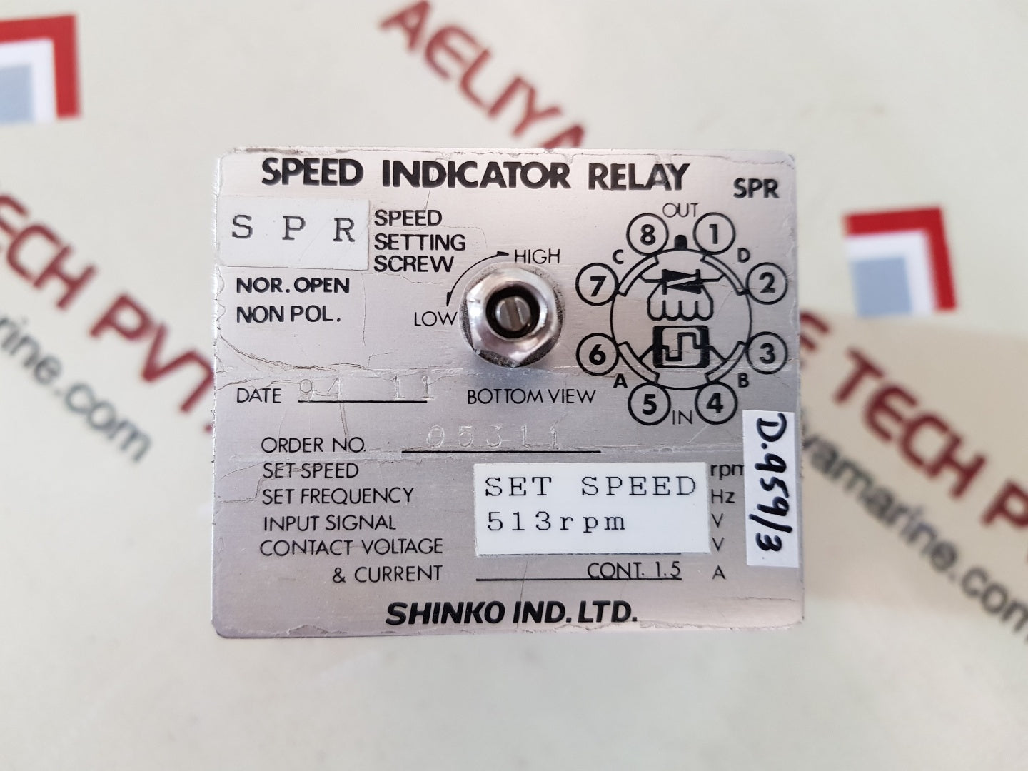 Shinko Speed Indicator Relay 8 Pin Set Spee 513 Rpm