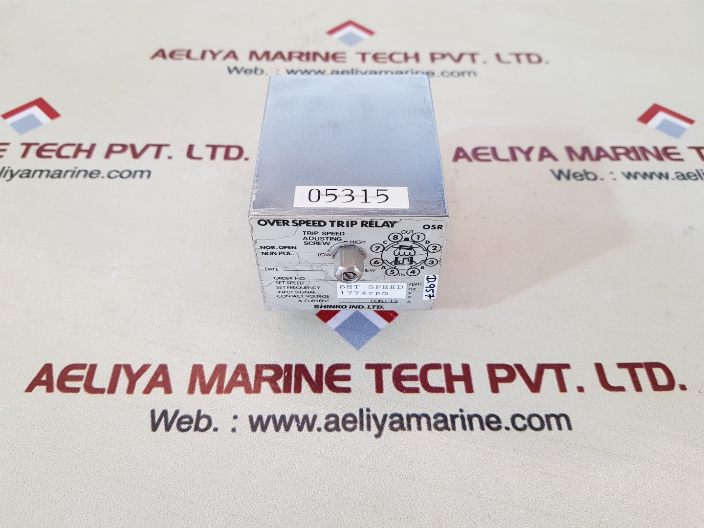 Shinko over speed trip relay 1774rpm