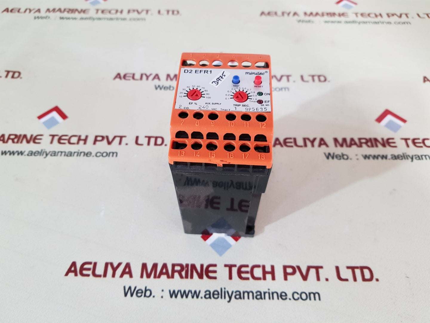 Minilec d2 efr1 earth fault relay