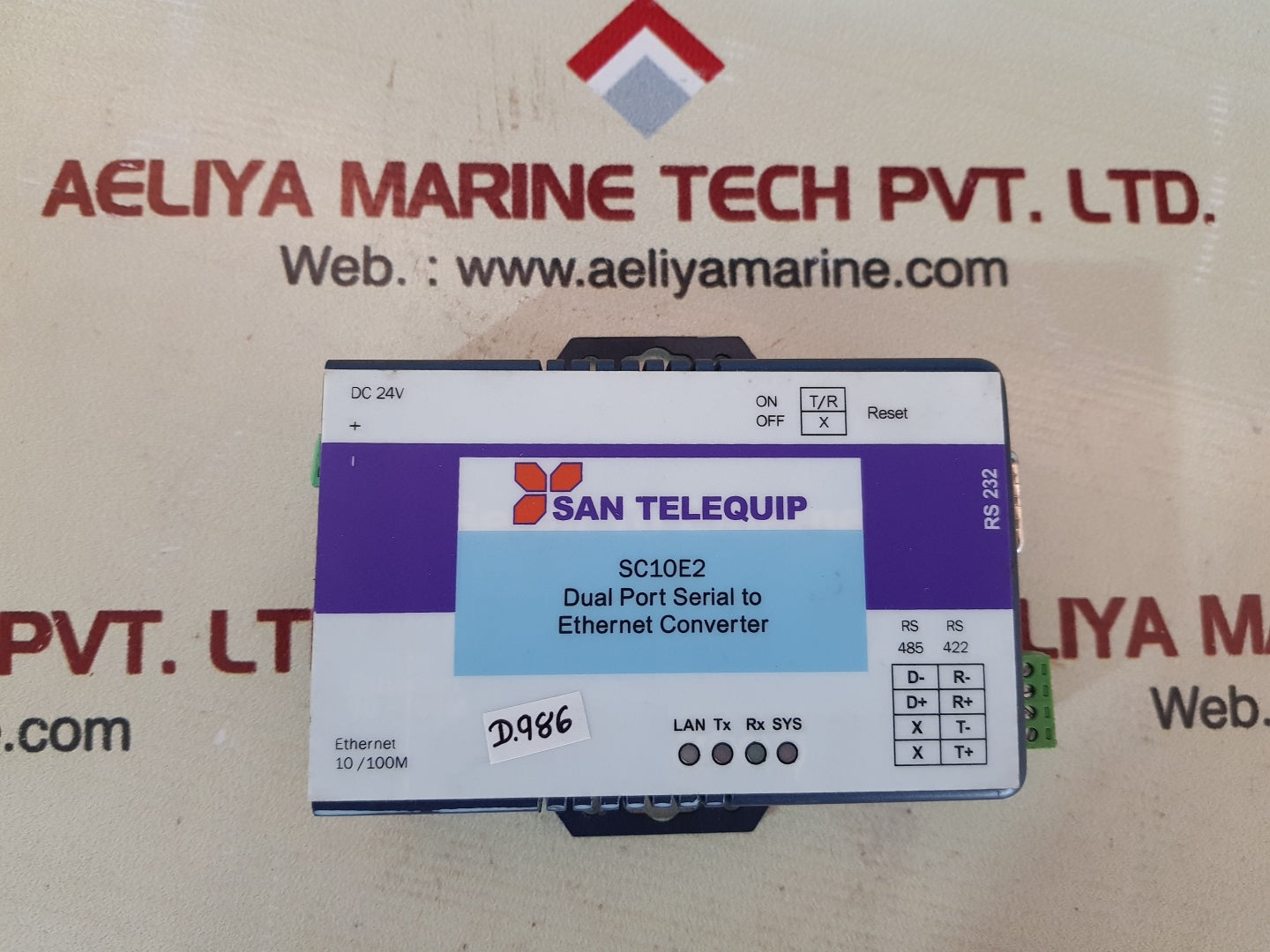 San telequip sc10e2 ethernet converter