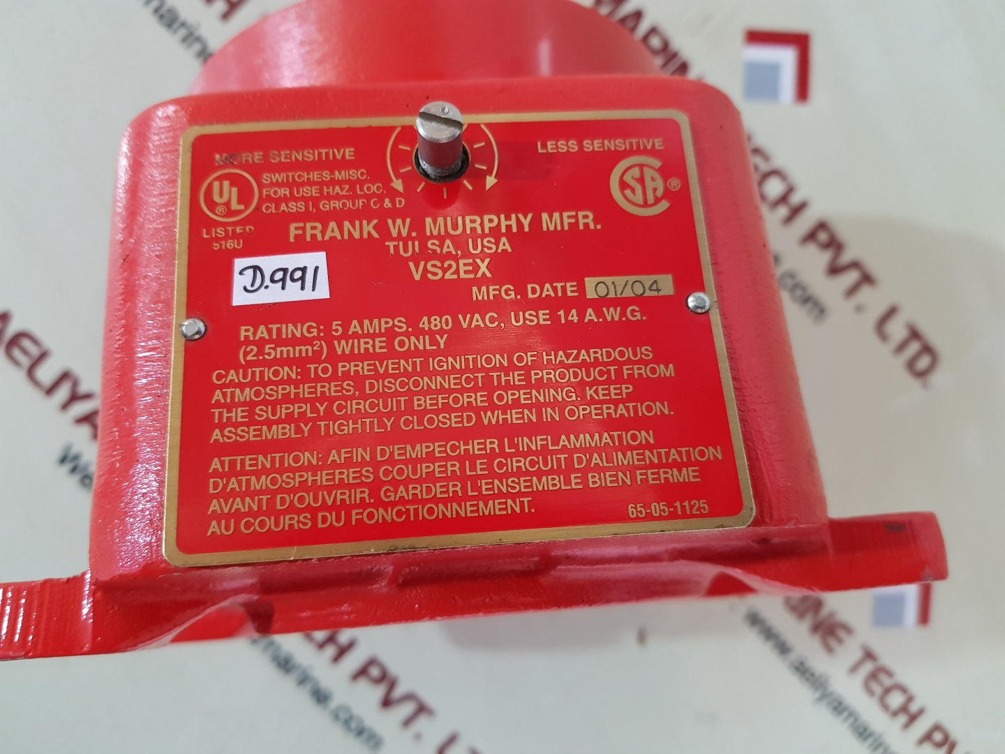 Frank w.murphy vs2ex vibration sensor 5A