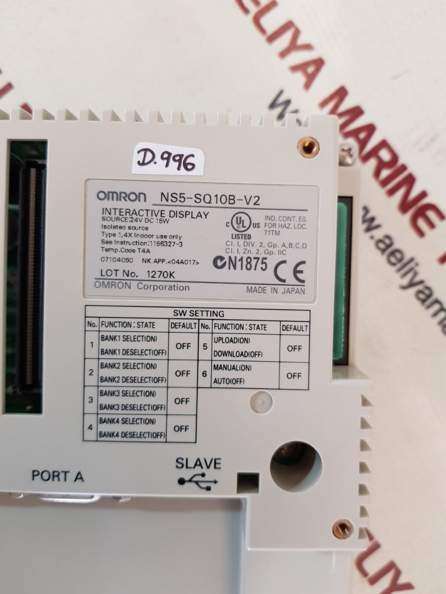 Omron ns5-sq10b-v2 interactive display 24v 15w