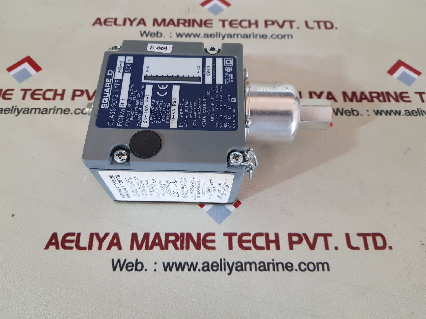 Square d class 9012 acw8 pressure switch ser C