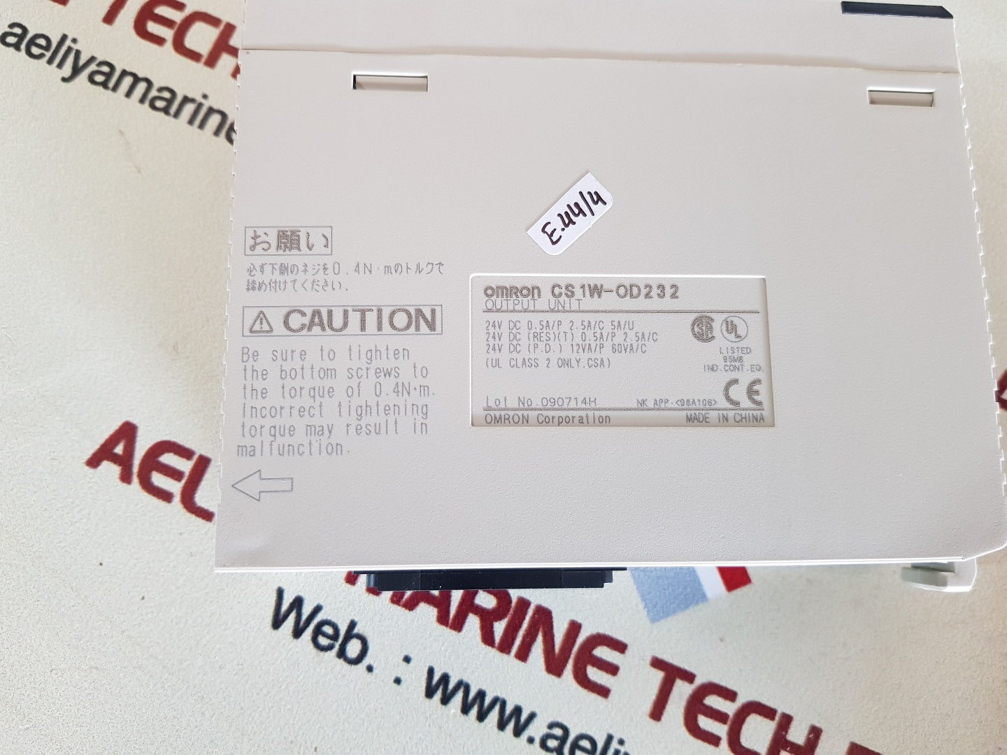 Omron cs1w-od232 output unit 24v dc 0.5a/p 2.5a/c 5a/u