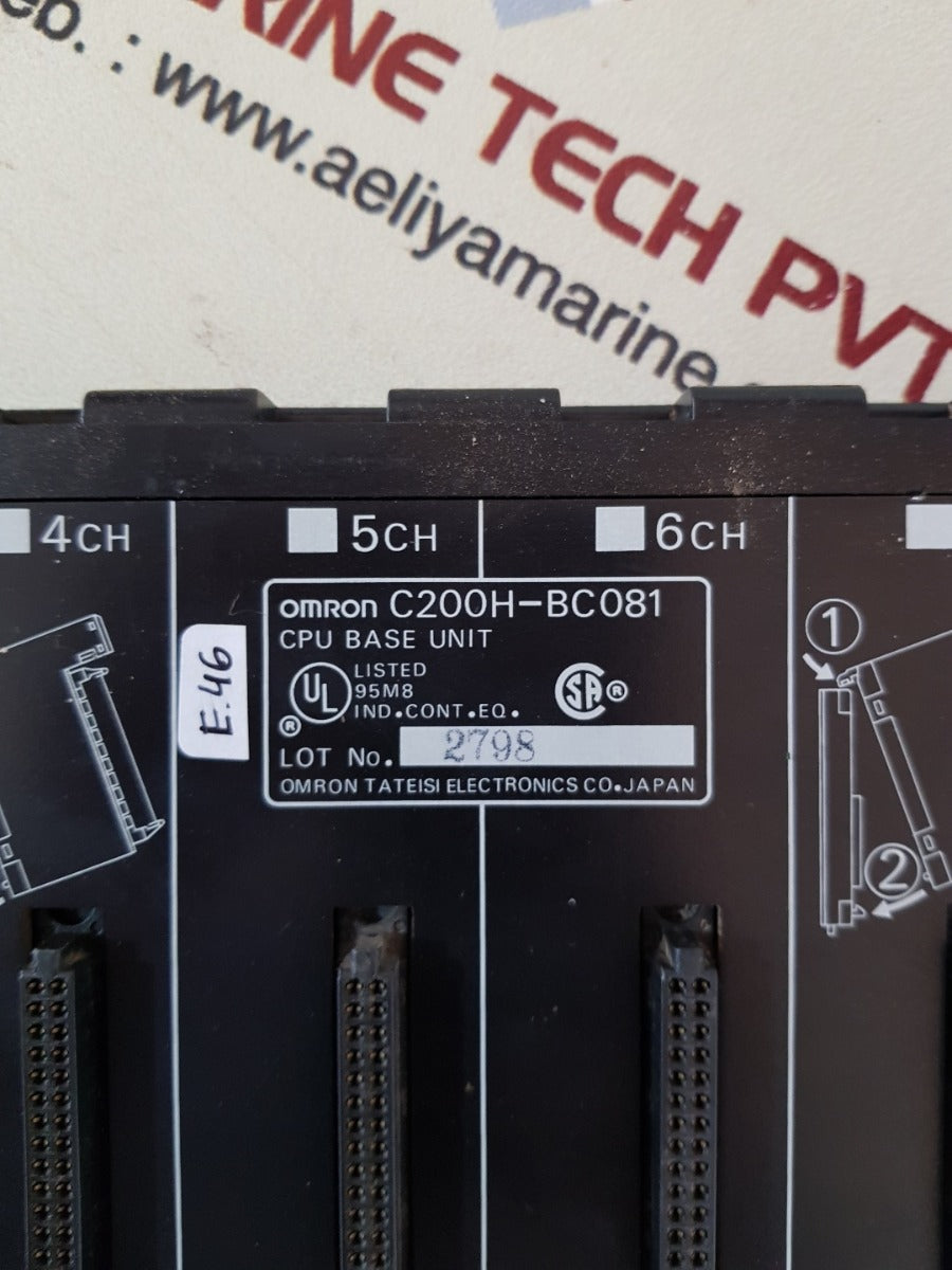 Omron c200h-bc081 cpu base unit