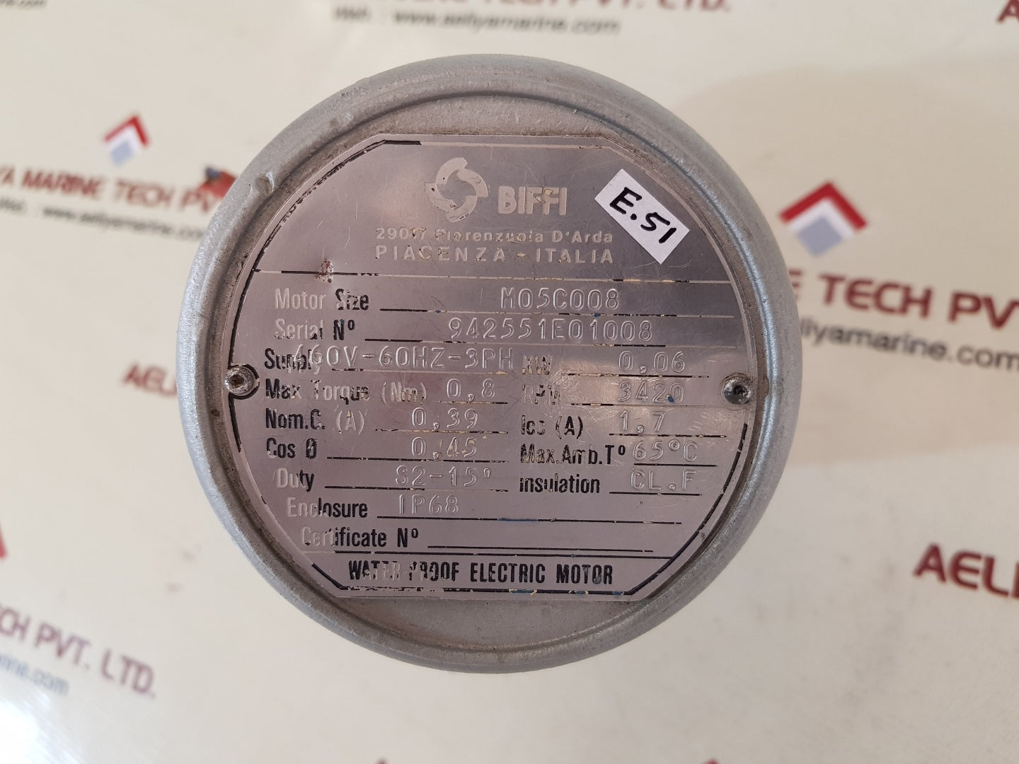 Biffi m05c008 water proof electric motor