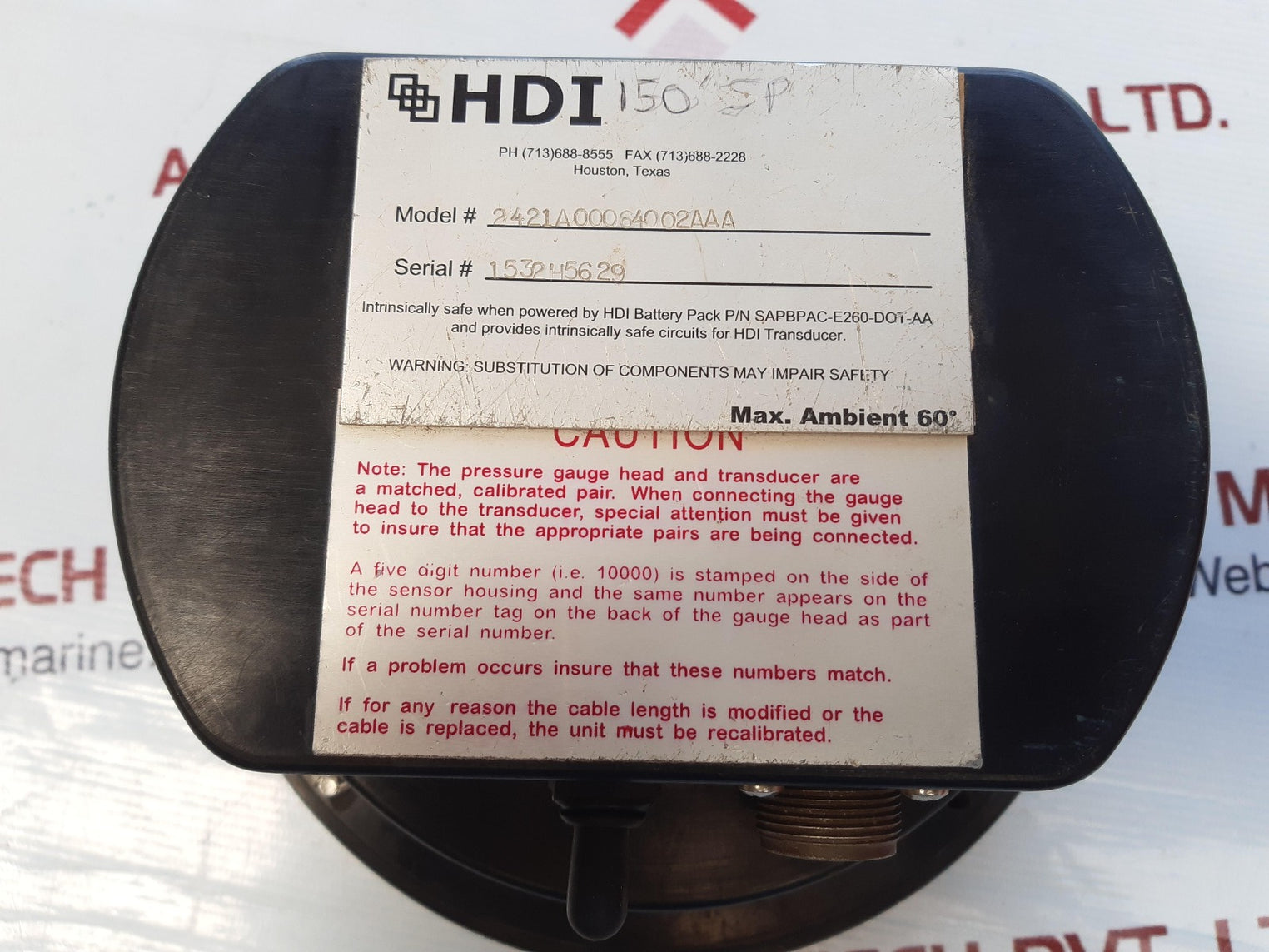 Hdi 2421a00064002aaa pressure gauge