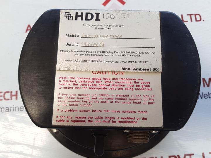Hdi 2421a00064002aaa pressure gauge