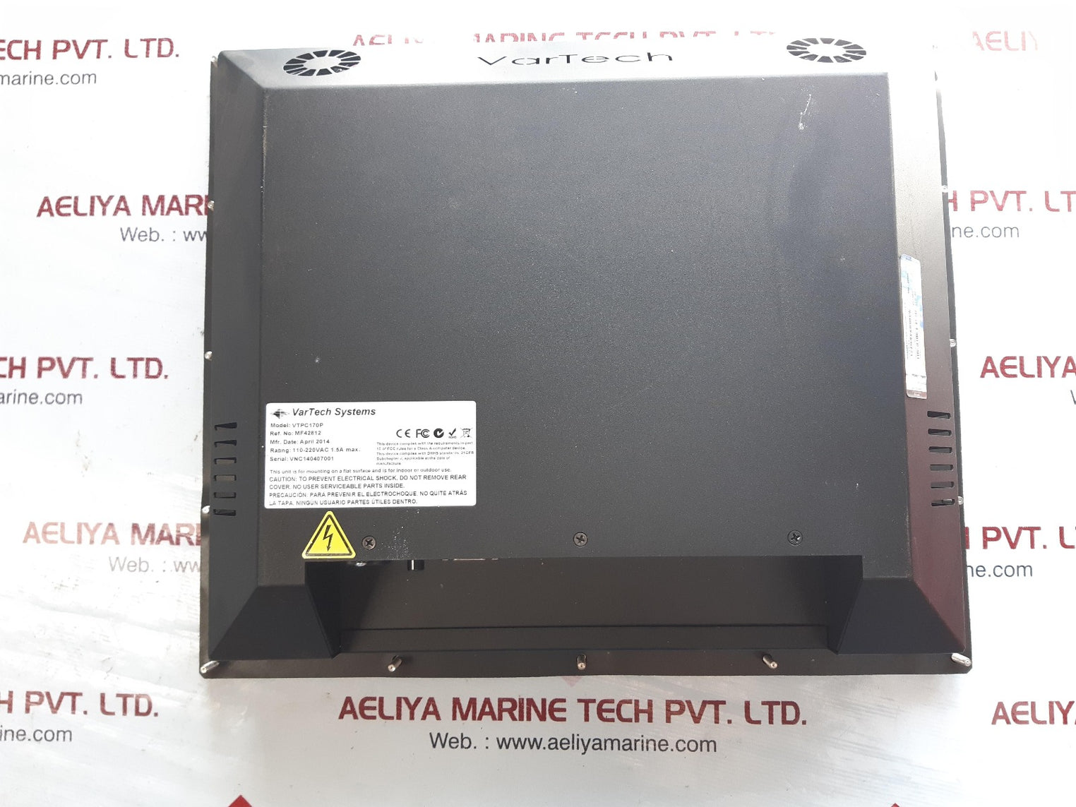 Vartech systems vtpc170p lcd display