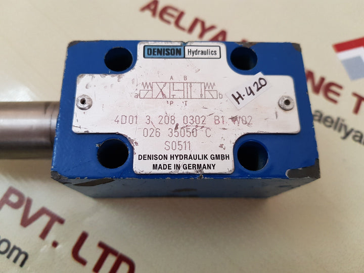 Denison hydraulics 4d01 3 208 0302 b1 w02 solenoid valve 026 35050 c