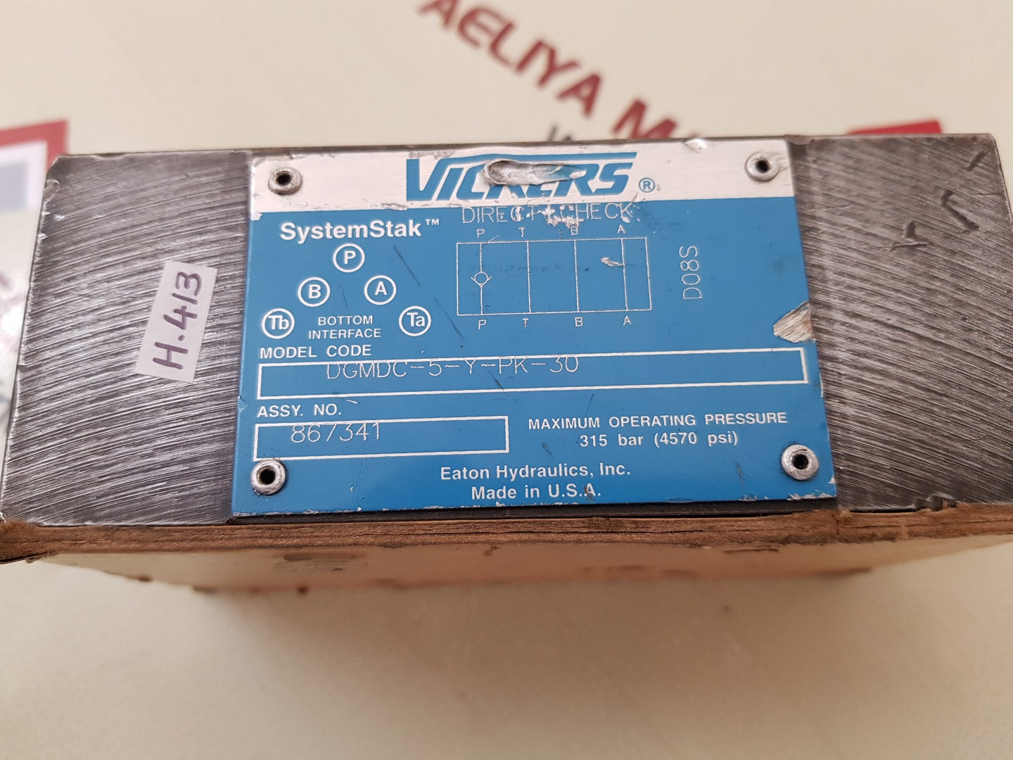 Vickers dgmdc-5-y-pk-30 direct check valve