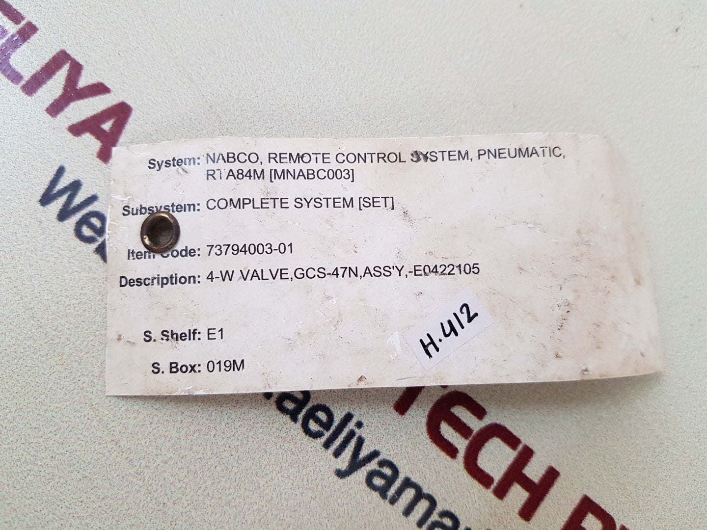 Nabco gcs-47n 73794003-01 pneumatic logic valve