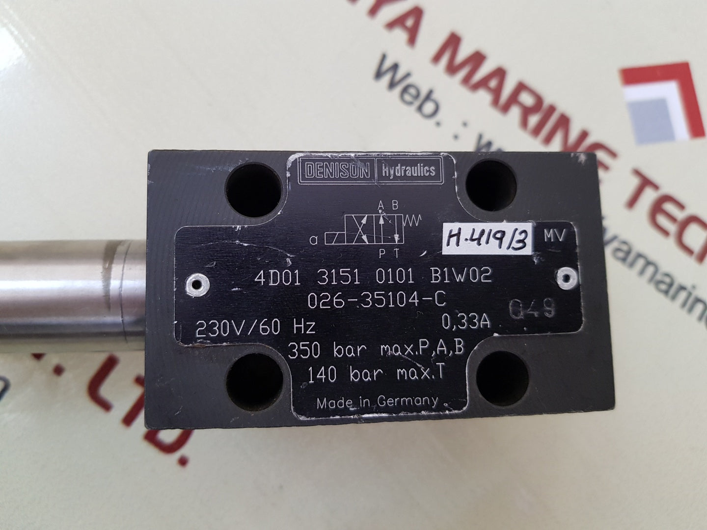 Denison hydraulics 4d01 3151 0101 b1w02 solenoid valve 026-35104-c