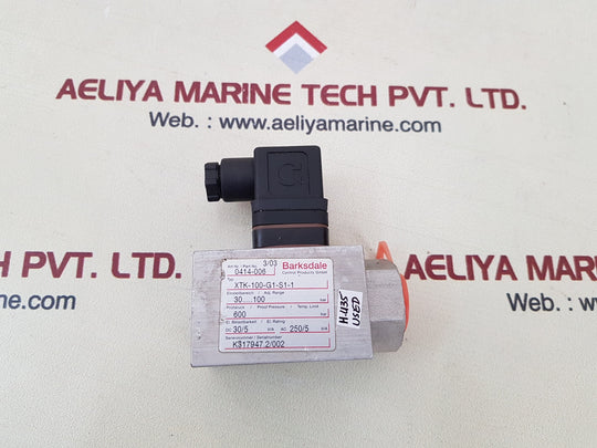 Barksdale xtk 100 g1 s1 1 pressure control switch
