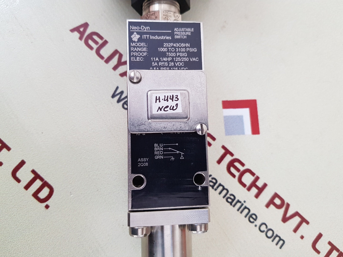 Neo dyn 232p43c6hn adjustable pressure switch with tnuc dnv-2004-0sl-atex-0121 control boxes