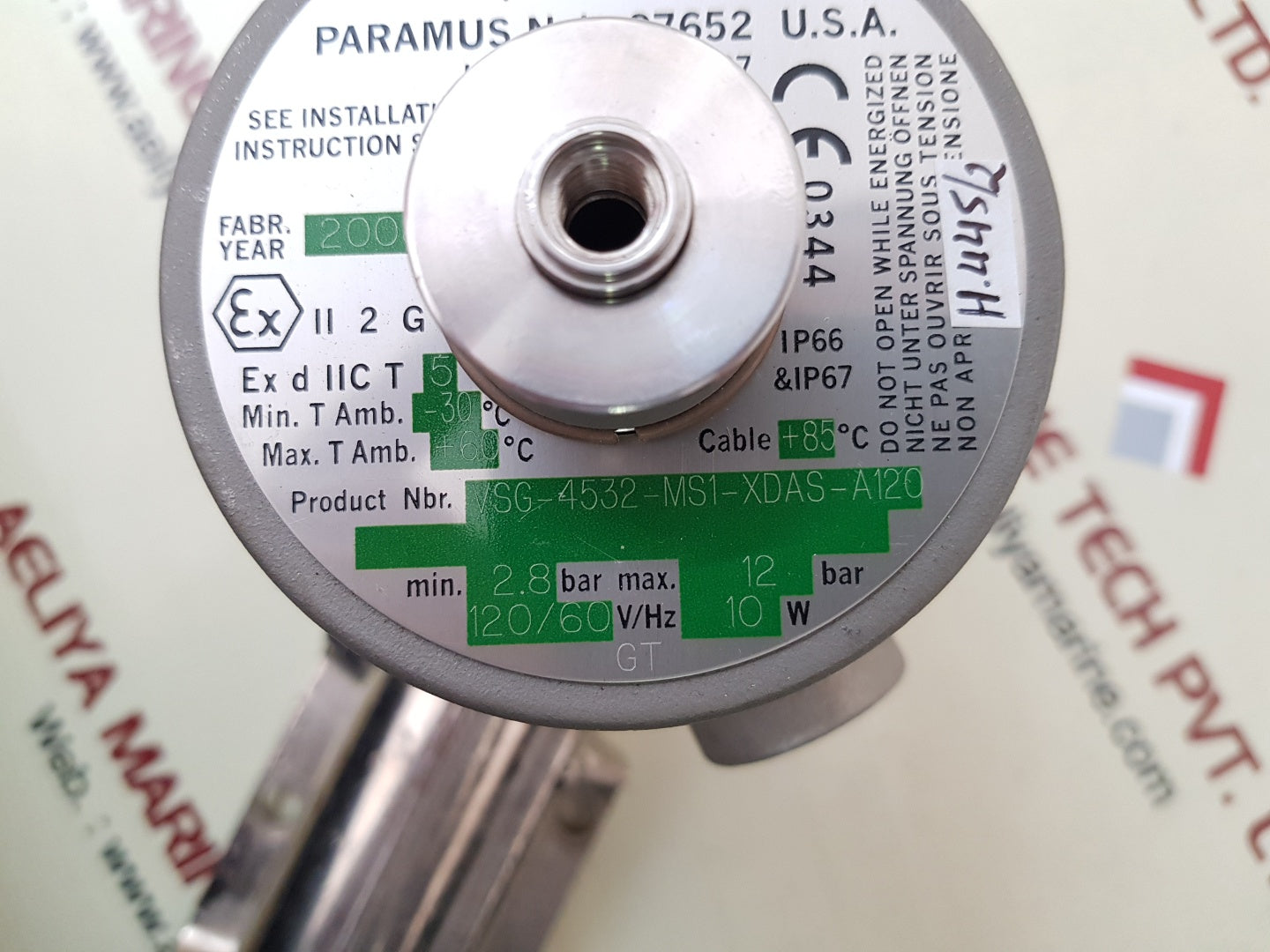 Versa vsg-4532-ms1-xdas-a120 solenoid valve – Aeliya Marine Tech