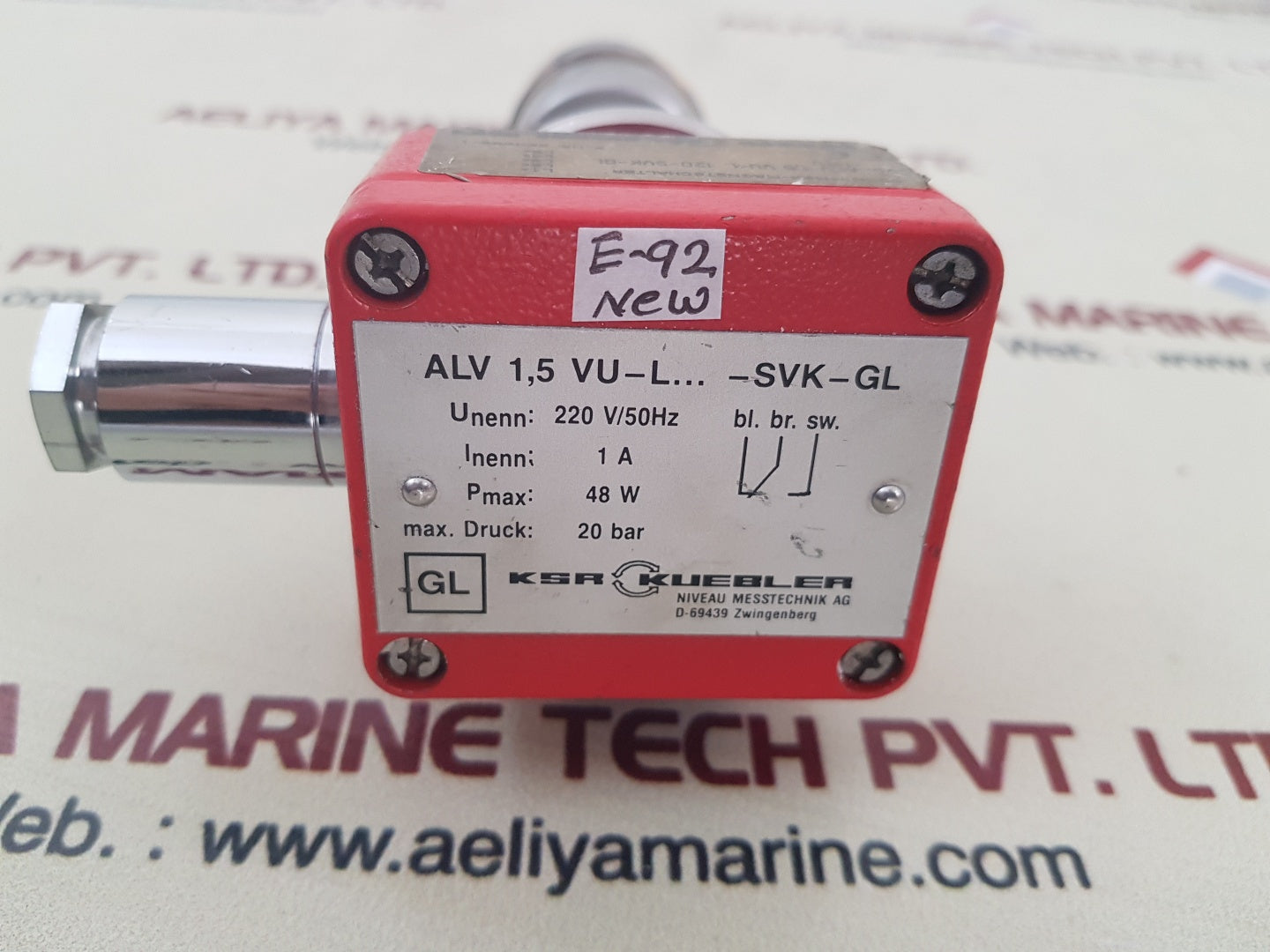 Ksr kuebler alv 1,5 vu-l 120-svk-gl-mtu magnetic flot switch