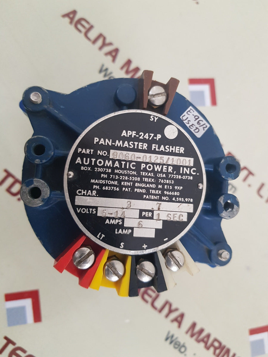 Automatic power apf-247-p pan-master flasher 9060-0125/1001 6Amp
