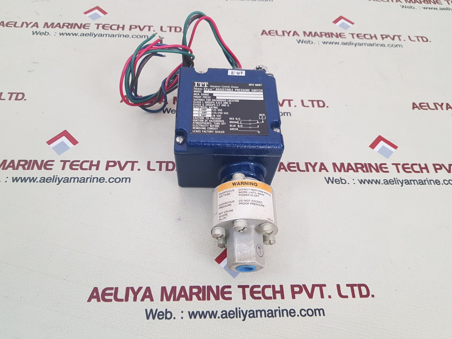 Itt Neo-dyn 200p1s96 adjustable pressure switch