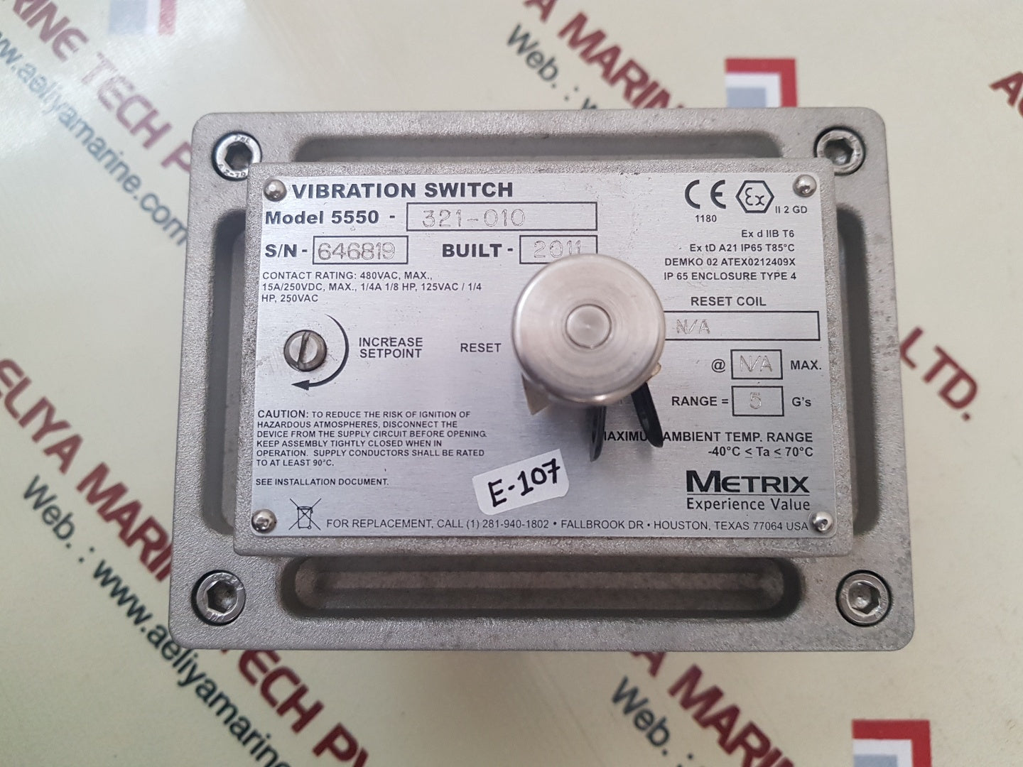 Metrix Sensor Metrix 5550-321-010 vibration switch – Aeliya Marine Tech