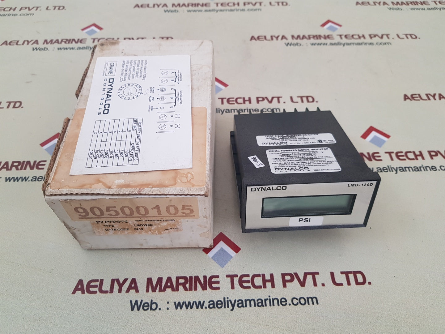Dynalco controls lmd-120d loop signal powered indicator 0-1999 psi