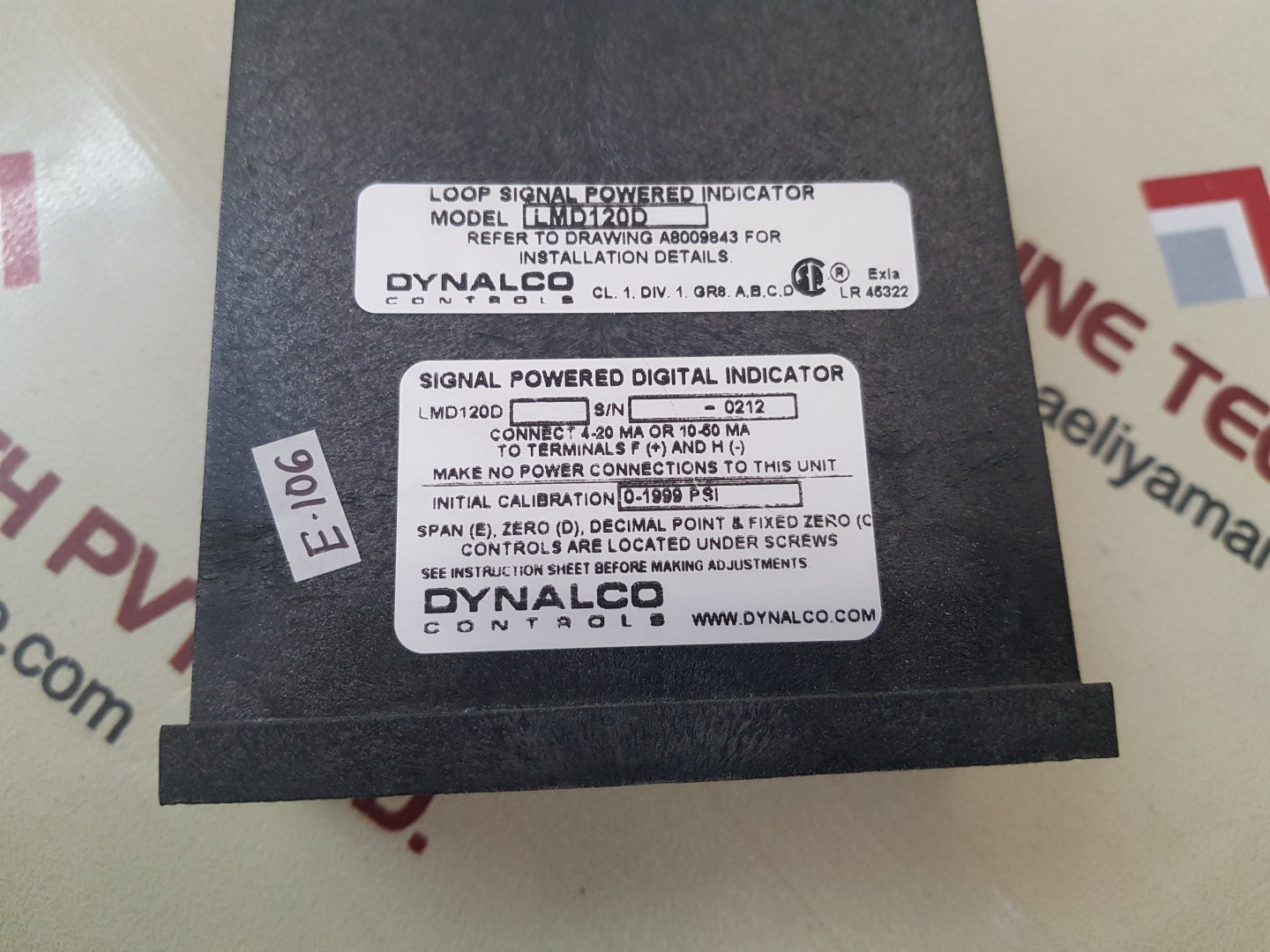 Dynalco controls lmd-120d loop signal powered indicator 0-1999 psi