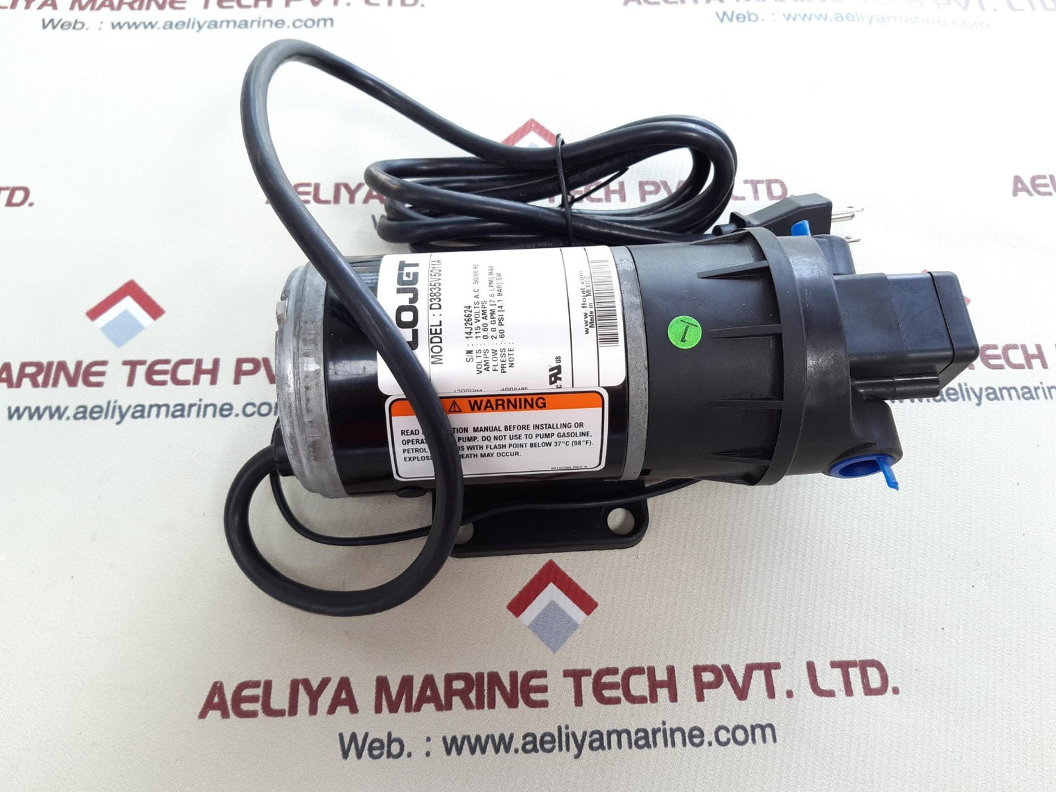 Flojet d3835v5011a duplex ii diaphragm pump 115v 50/60hz