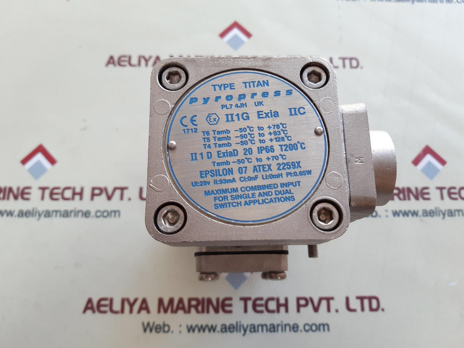 Pyropress titan pl74jh safe differential pressure switch
