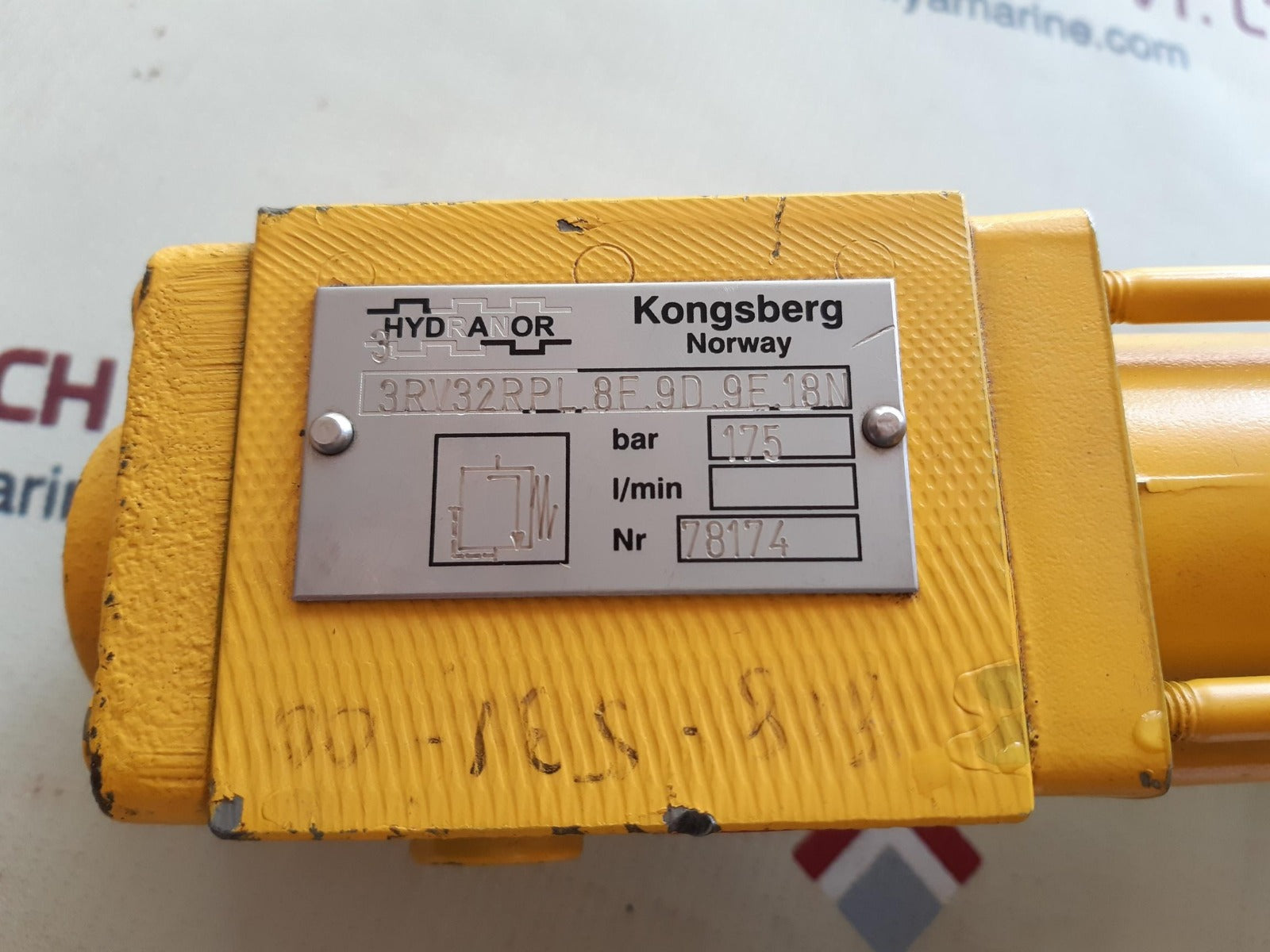 Hydranor kongsberg 3rv32rpl.8f.9d.9e.18n hydraulic valve