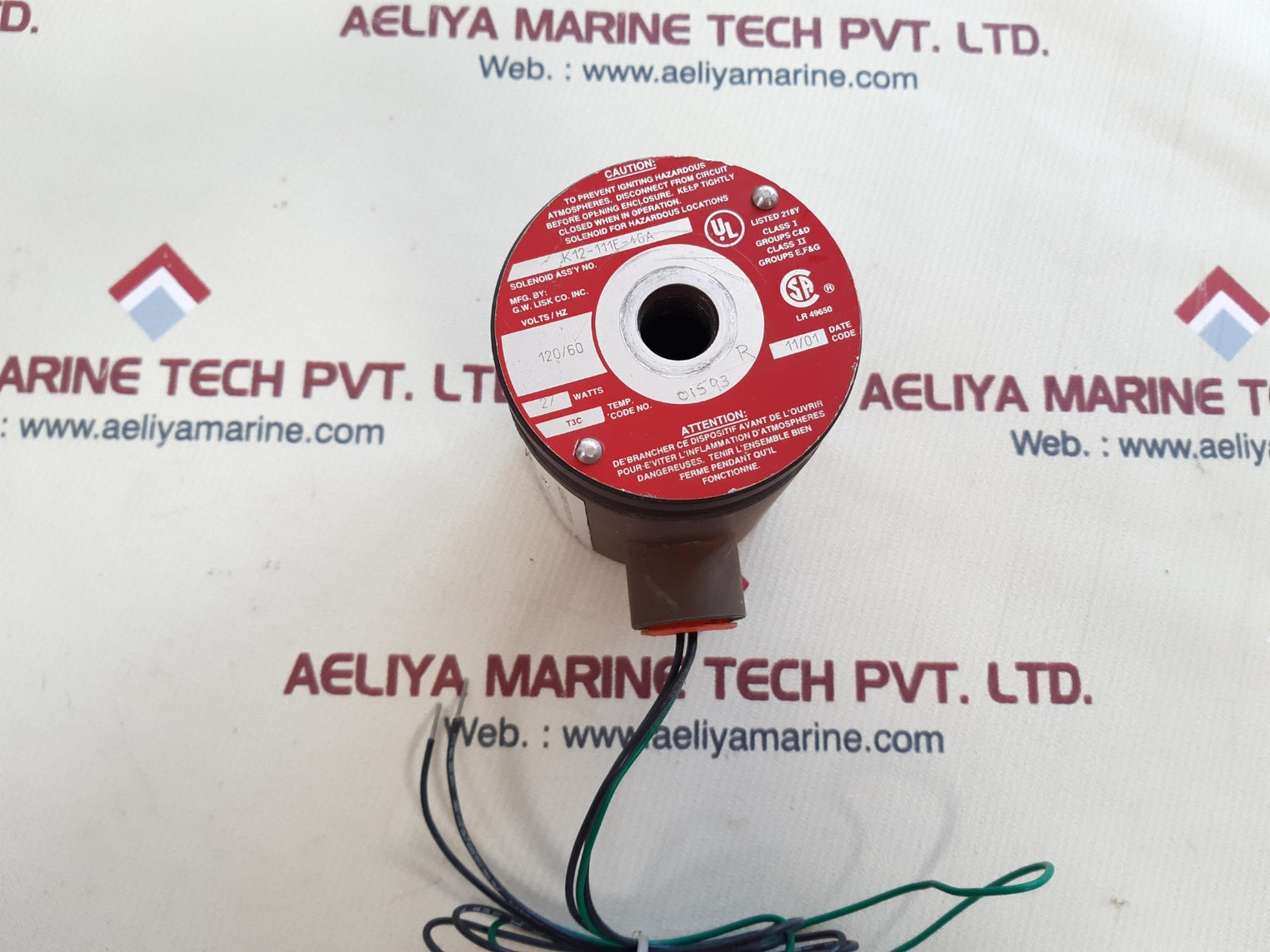 G.w.lisk k12-111e-46a solenoid valve 27watt