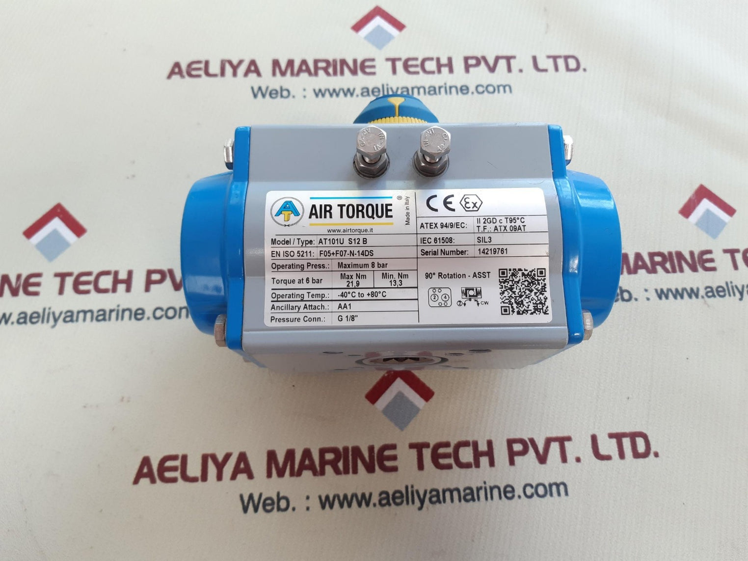 Air torque at101u s12b pneumatic actuator pump