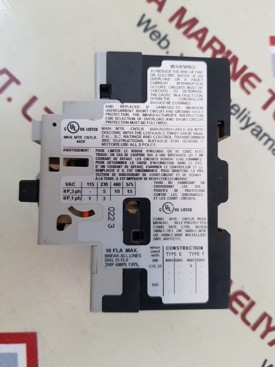 Allen-bradley 140m-c2e-c16 ser.c circuit breaker