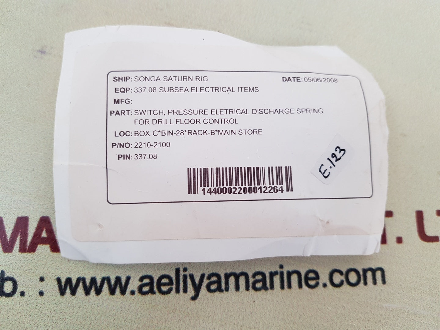 Itt neo-dyn 115p1c3-1705 pressure switch 125/250 vac 5A