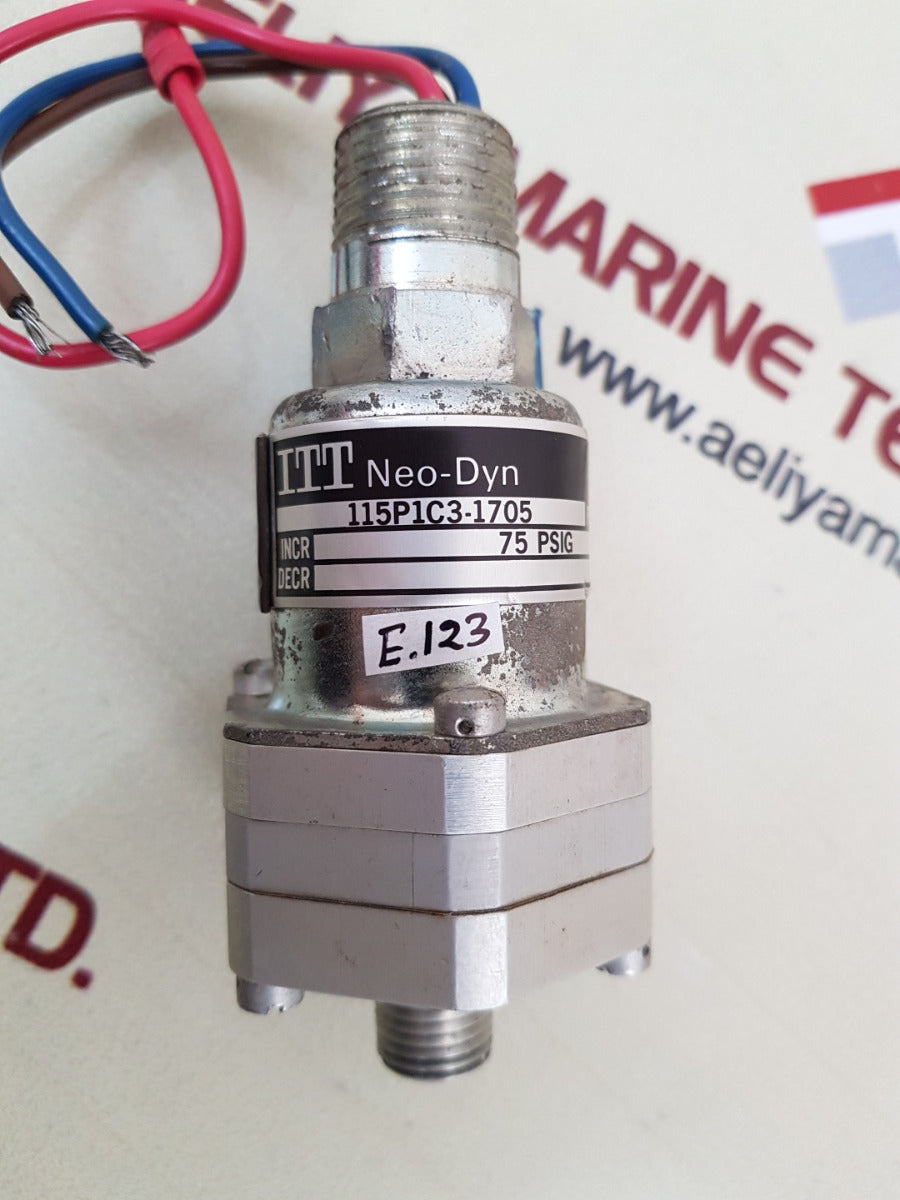 Itt neo-dyn 115p1c3-1705 pressure switch 125/250 vac 5A