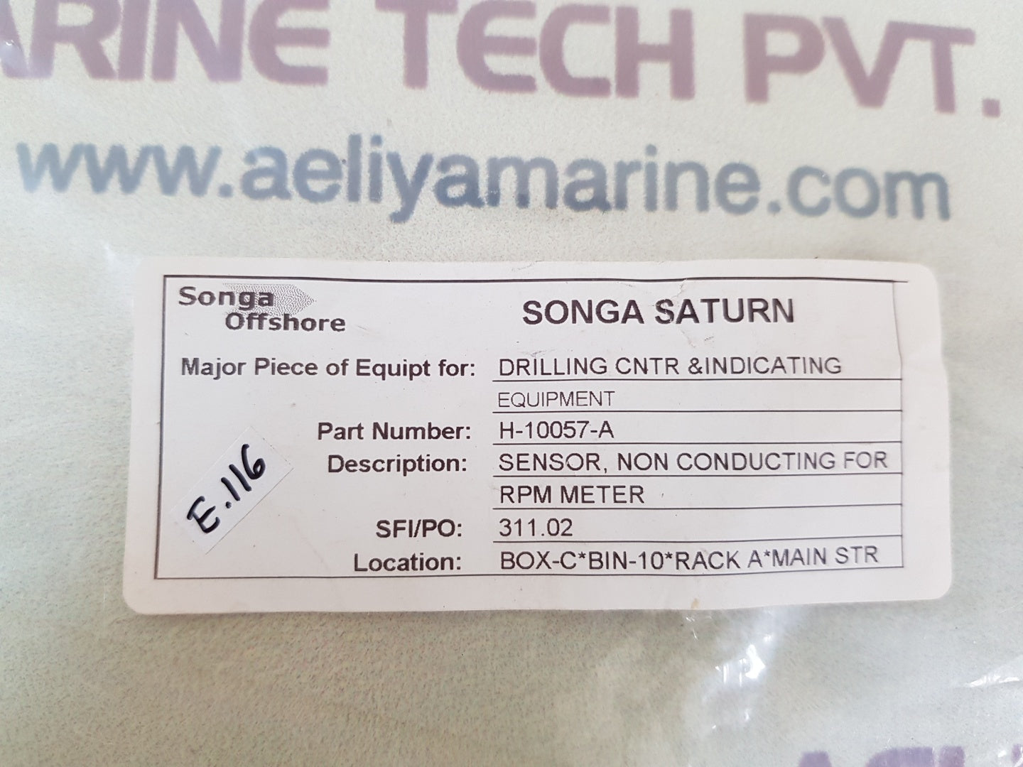 Martin decker h10057a sensor,non conducting for rpm meter