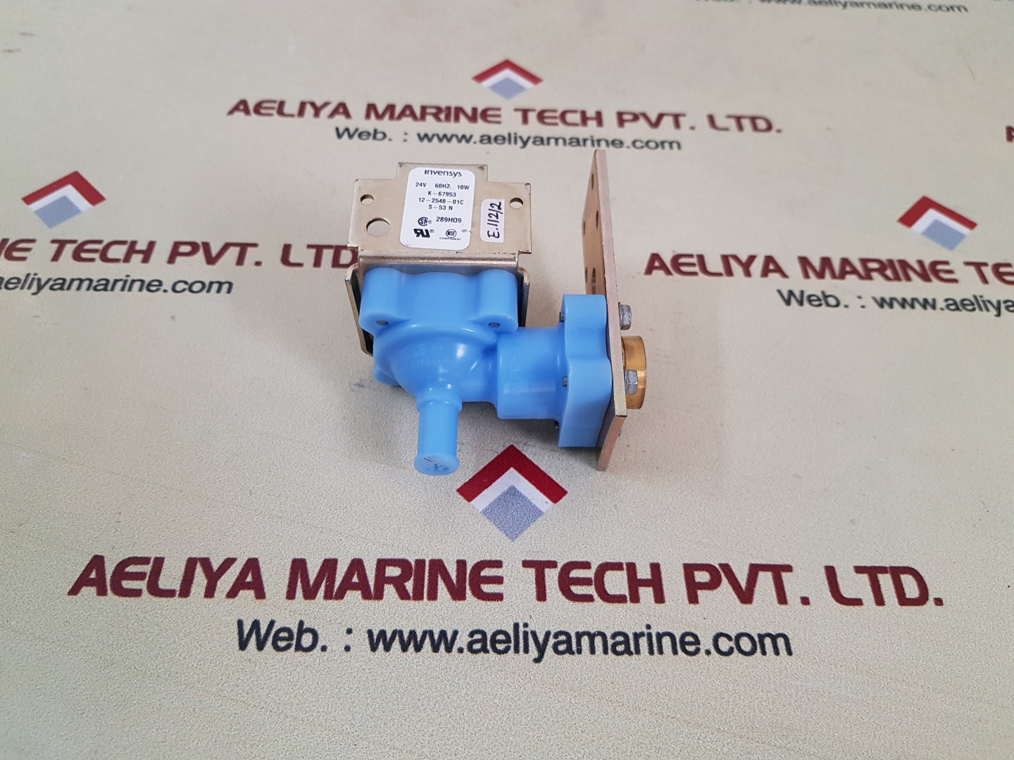 Invensys 12-2548-01 inlet water valve 24v 60hz 10w k-67953