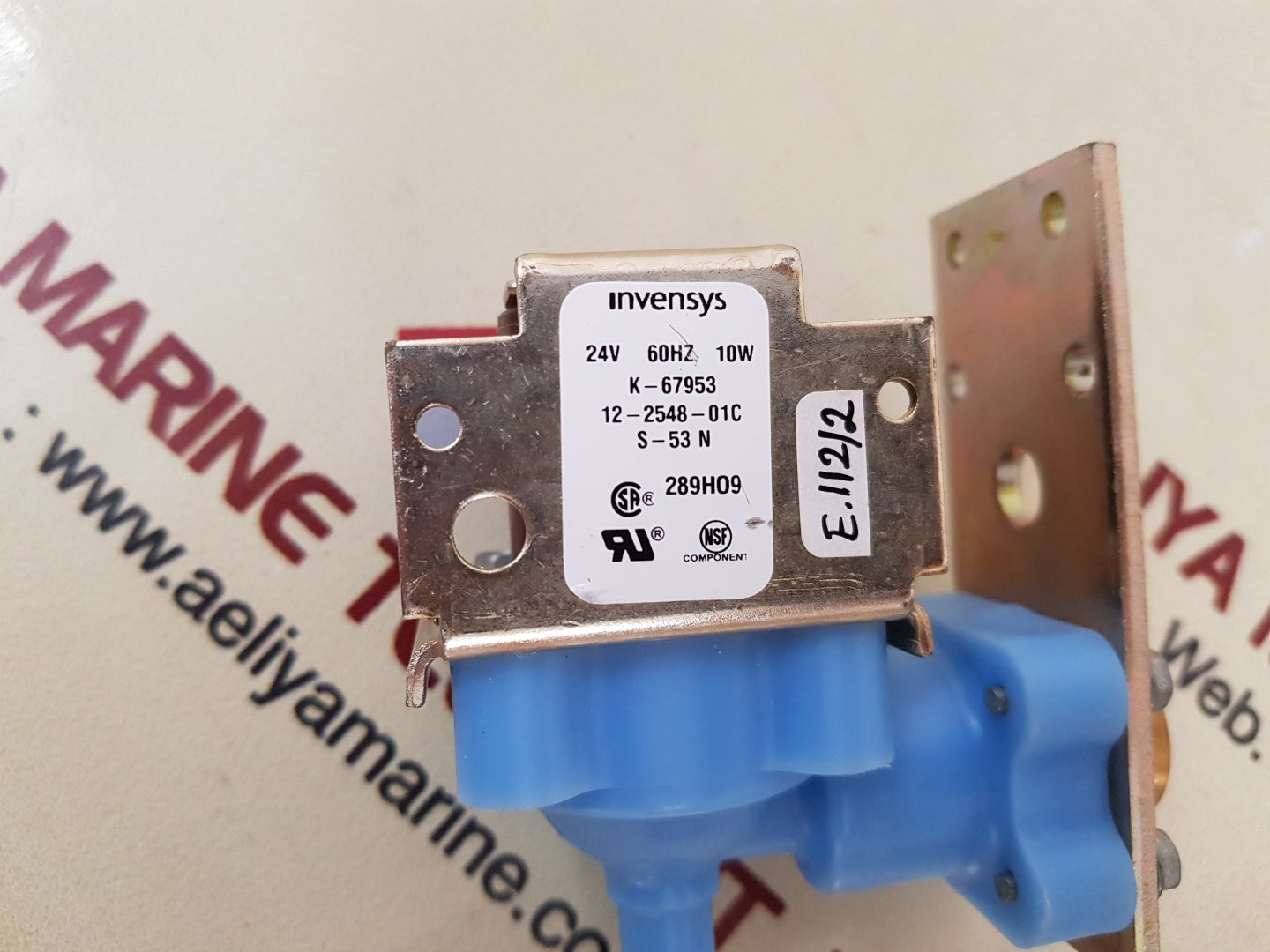 Invensys 12-2548-01 inlet water valve 24v 60hz 10w k-67953