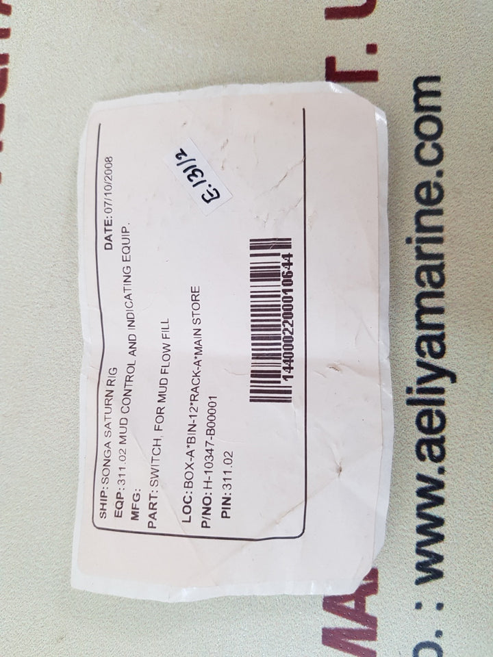 H-10347-b00001 switch,for mud flow fill