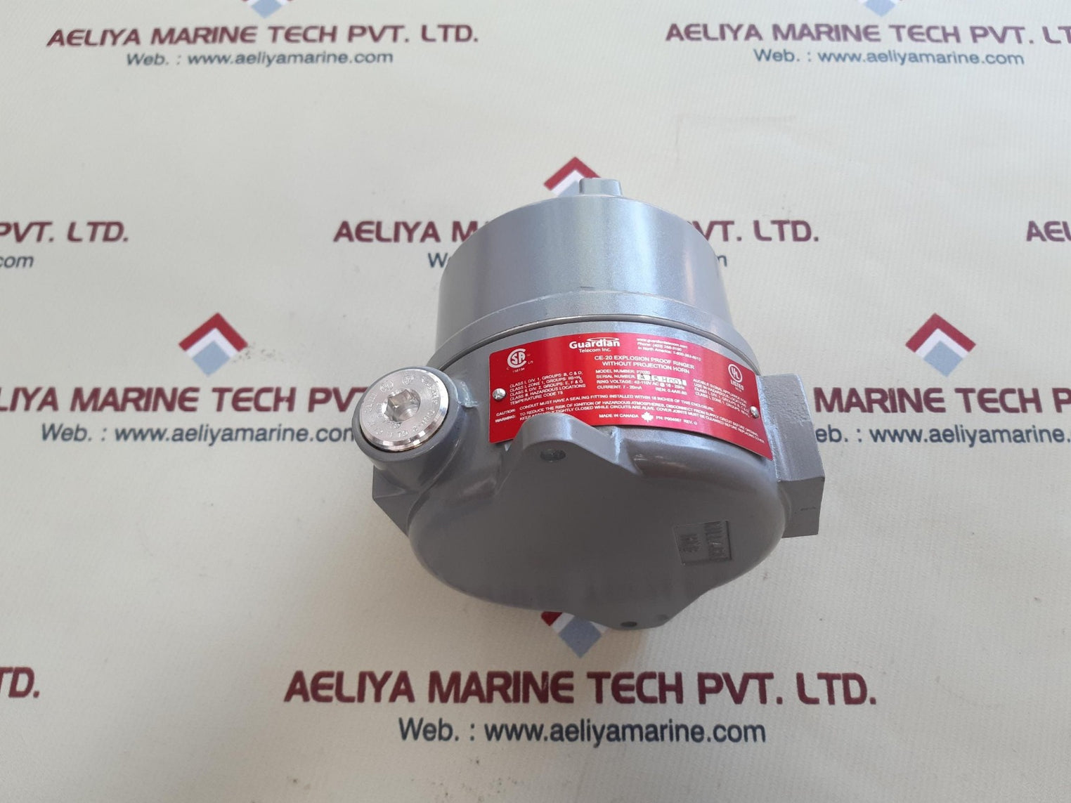 Guardian p7020 ce-20 explosion proof ringer without projection horn