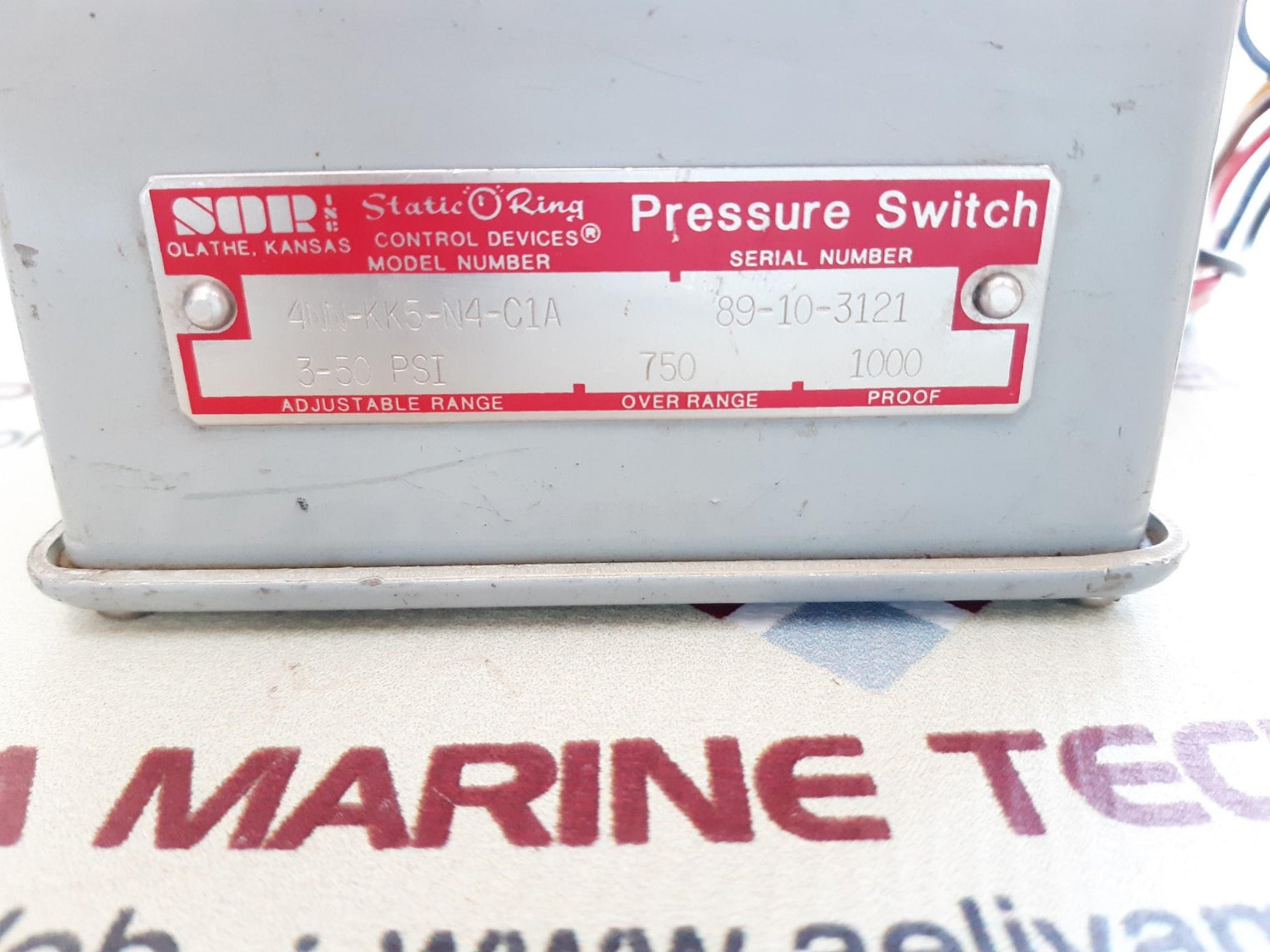 Sor 4nn-kk5-n4-c1a pressure switch