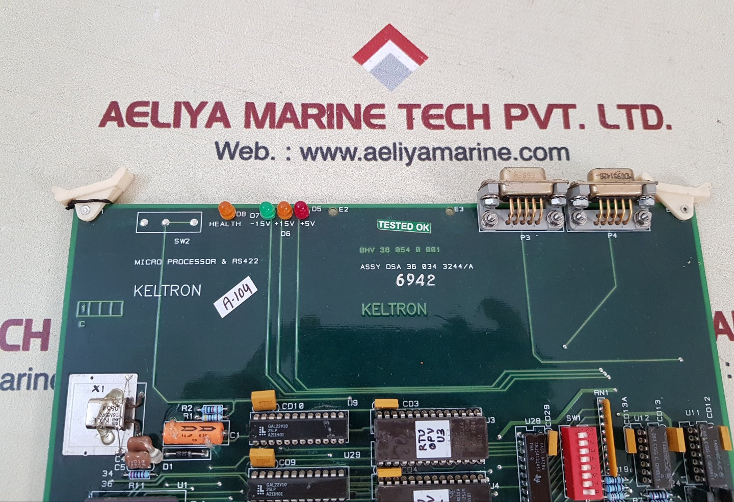 Keltron dsa 36 034 3244/a micro processor 