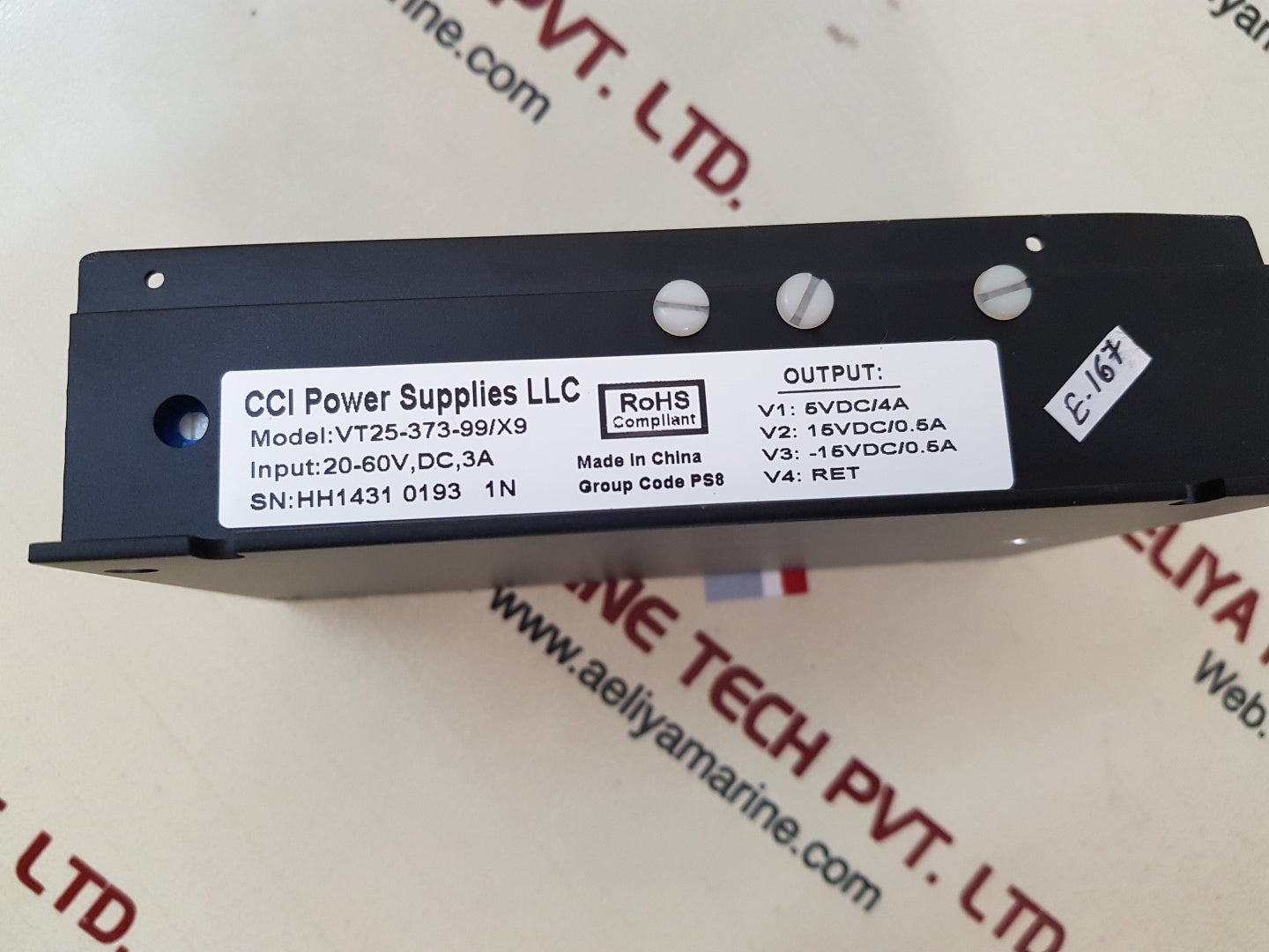 Kongsberg vt25-373-99/x9 cci power supplies llc 