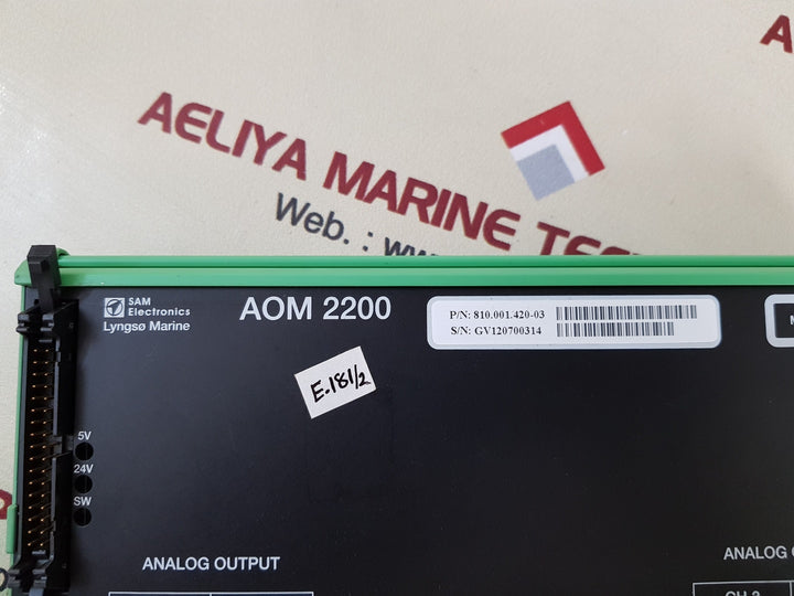 Sam Electronics/Lyngso Marine Aom 2200 Interface Module 810.001.420-03