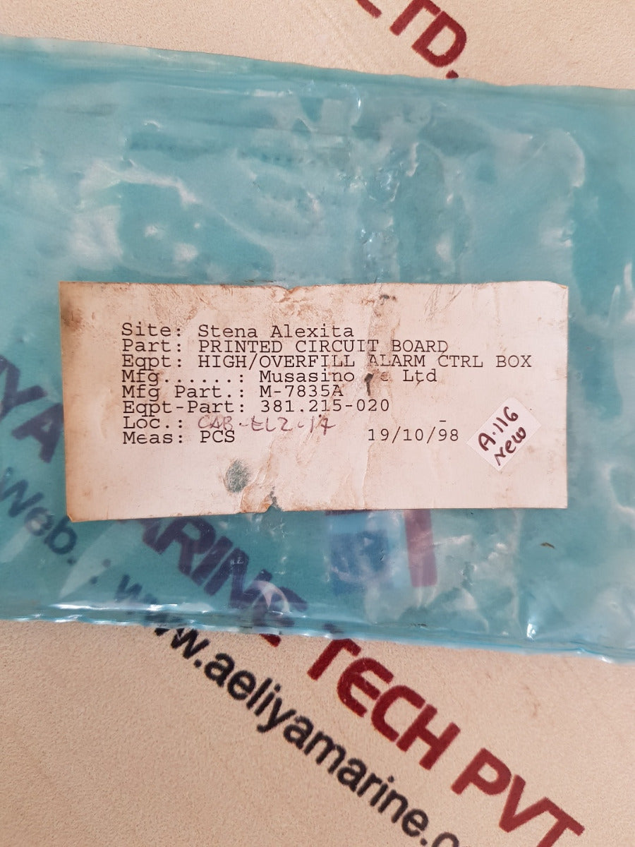 Musasino M-7835a printed circuit board