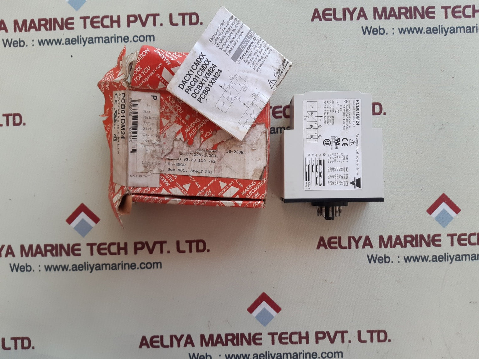 Carlo gavazzi pcb01dm24 asymmetrical recycler timer 24-240v 50/60hz