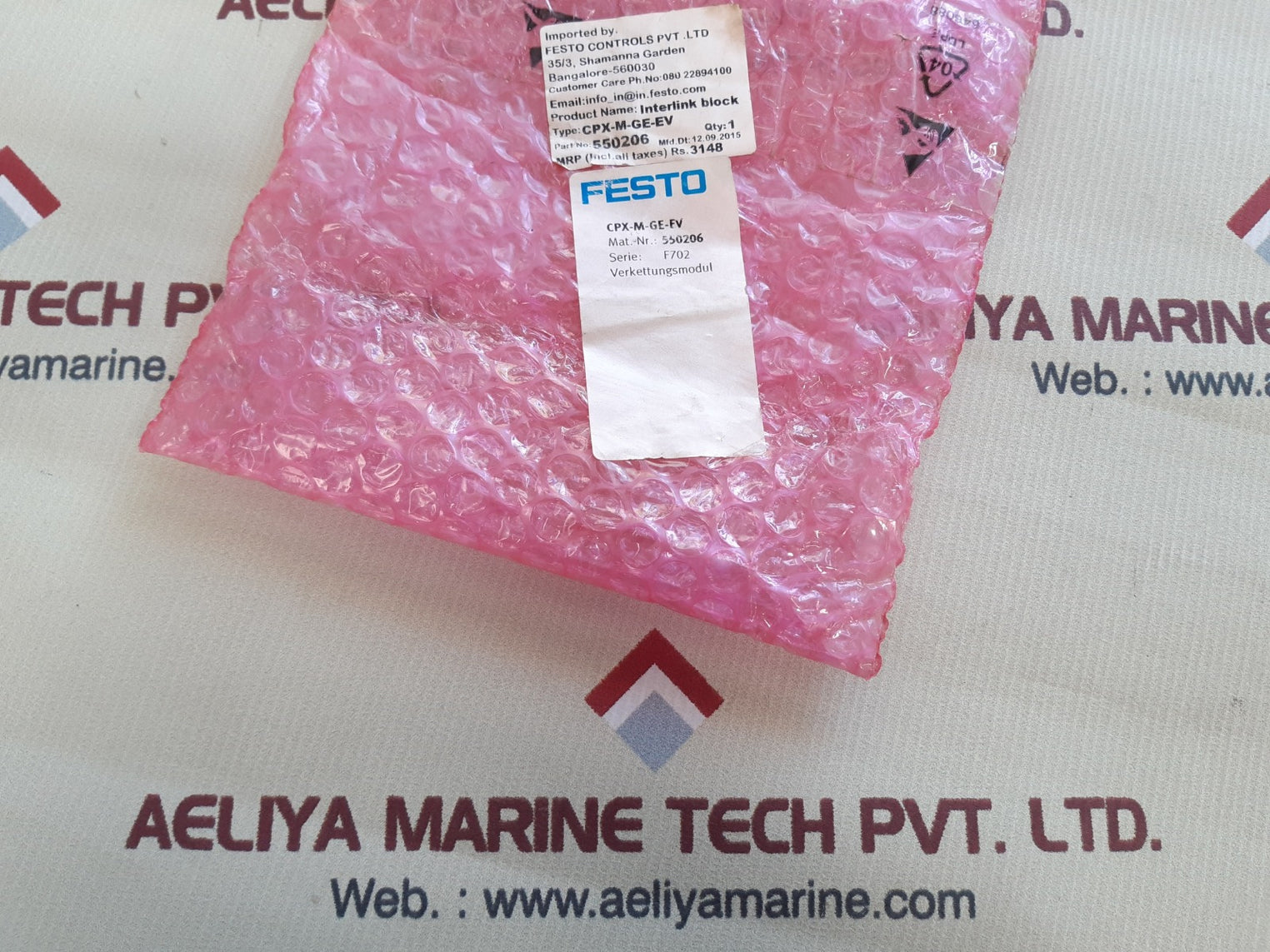 Festo Cpx-m-ge-ev Interlink Block 550206