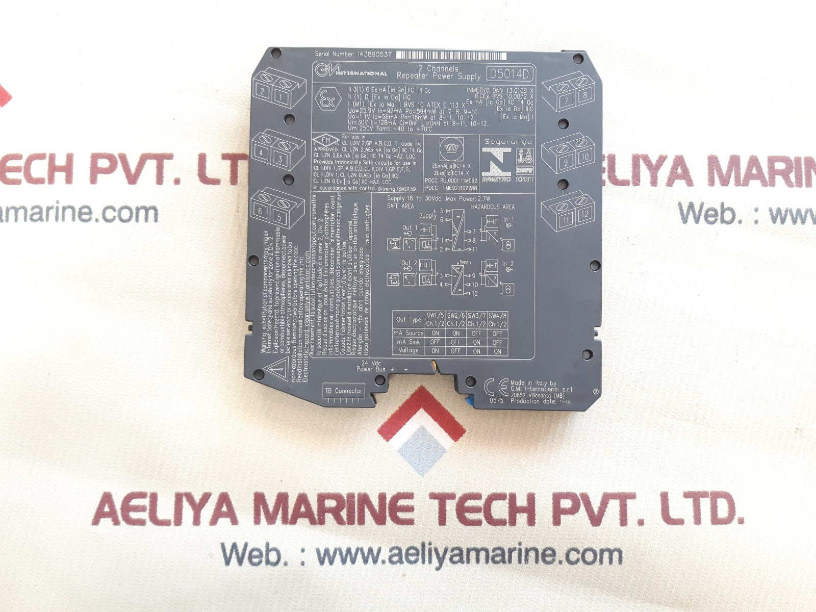 Gm d5014d 2 channels repeater power supply