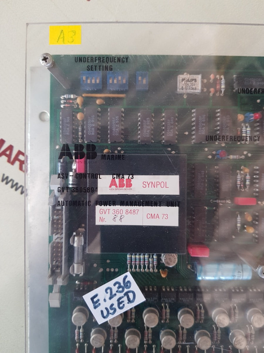Abb asv-control cma 73 gvt 3605894 automatic power management unit